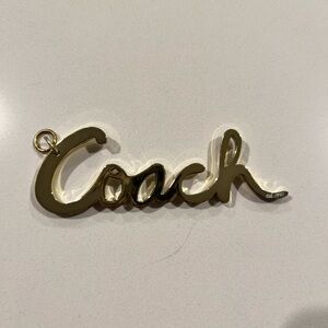 Coach Metallic Gold Script Logo